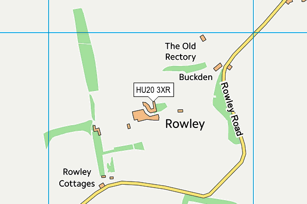 HU20 3XR map - OS VectorMap District (Ordnance Survey)