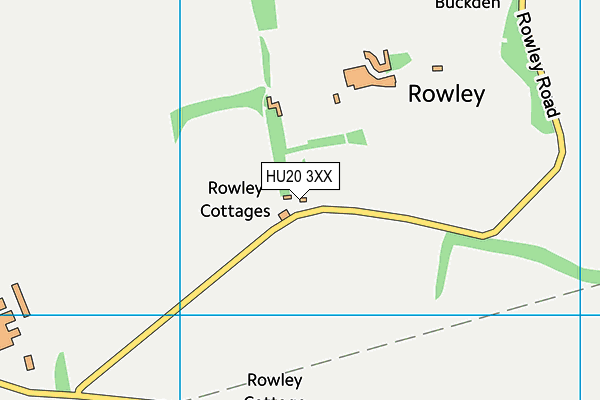 HU20 3XX map - OS VectorMap District (Ordnance Survey)