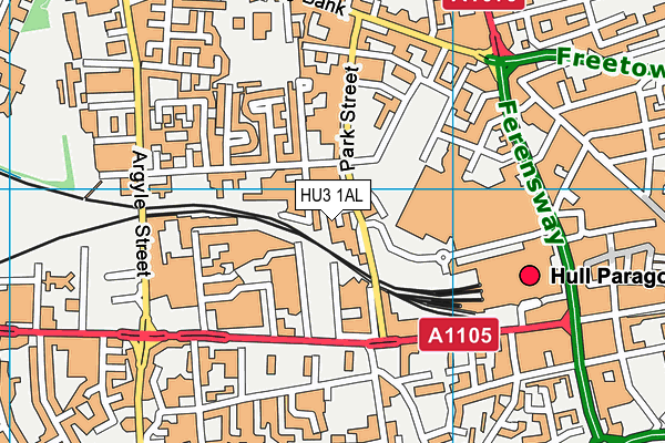 HU3 1AL map - OS VectorMap District (Ordnance Survey) HU3 1AL map - OS VectorMap District (Ordnance Survey)