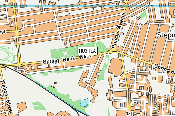 HU3 1LA map - OS VectorMap District (Ordnance Survey)
