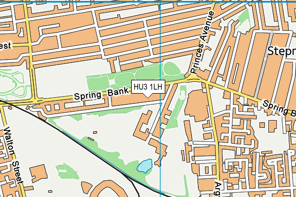HU3 1LH map - OS VectorMap District (Ordnance Survey)