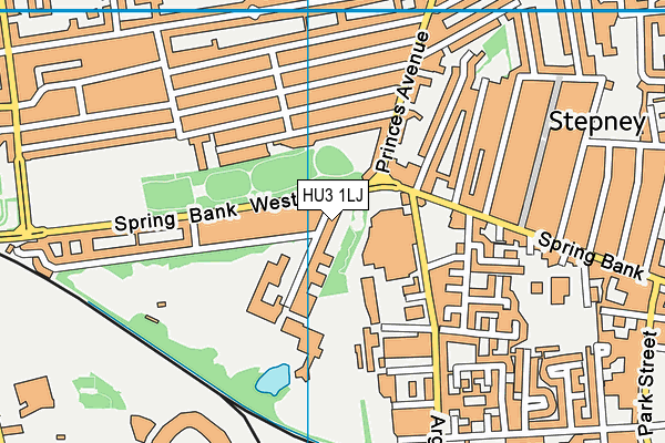HU3 1LJ map - OS VectorMap District (Ordnance Survey) HU3 1LJ map - OS VectorMap District (Ordnance Survey)