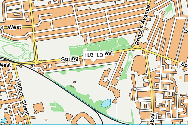 HU3 1LQ map - OS VectorMap District (Ordnance Survey)