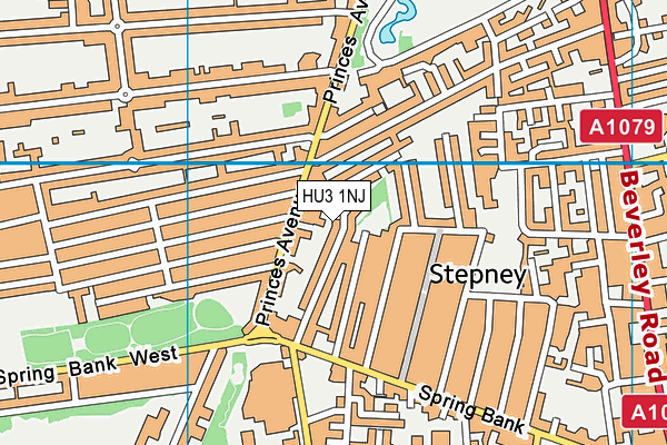 HU3 1NJ map - OS VectorMap District (Ordnance Survey) HU3 1NJ map - OS VectorMap District (Ordnance Survey)
