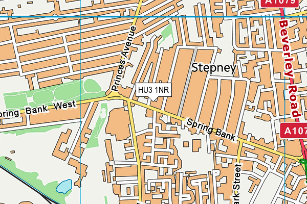 HU3 1NR map - OS VectorMap District (Ordnance Survey)