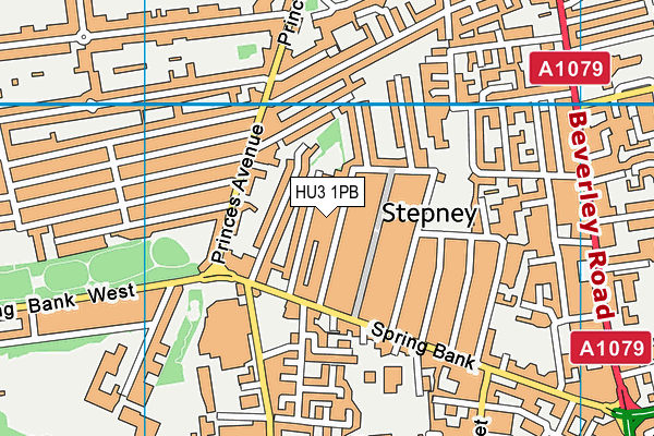 HU3 1PB map - OS VectorMap District (Ordnance Survey) HU3 1PB map - OS VectorMap District (Ordnance Survey)