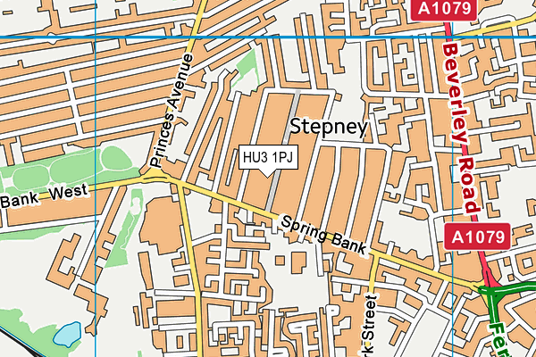 HU3 1PJ map - OS VectorMap District (Ordnance Survey) HU3 1PJ map - OS VectorMap District (Ordnance Survey)