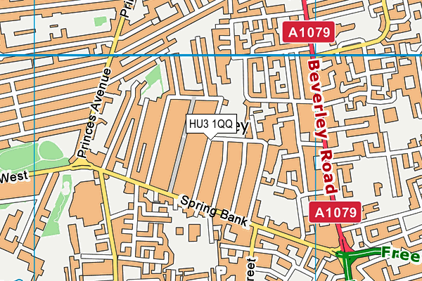 HU3 1QQ map - OS VectorMap District (Ordnance Survey) HU3 1QQ map - OS VectorMap District (Ordnance Survey)