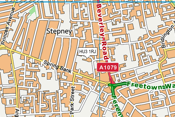 HU3 1RJ map - OS VectorMap District (Ordnance Survey) HU3 1RJ map - OS VectorMap District (Ordnance Survey)