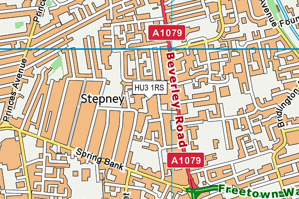 HU3 1RS map - OS VectorMap District (Ordnance Survey) HU3 1RS map - OS VectorMap District (Ordnance Survey)