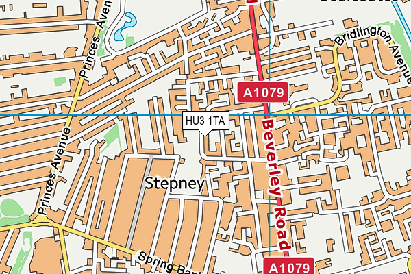 HU3 1TA map - OS VectorMap District (Ordnance Survey)