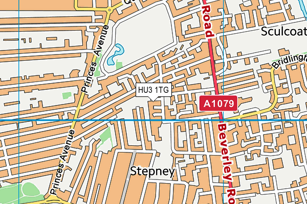 HU3 1TG map - OS VectorMap District (Ordnance Survey) HU3 1TG map - OS VectorMap District (Ordnance Survey)
