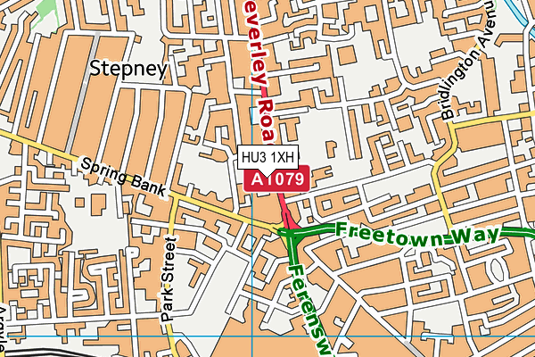 HU3 1XH map - OS VectorMap District (Ordnance Survey) HU3 1XH map - OS VectorMap District (Ordnance Survey)
