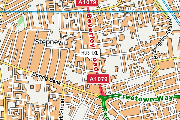 HU3 1XL map - OS VectorMap District (Ordnance Survey) HU3 1XL map - OS VectorMap District (Ordnance Survey)