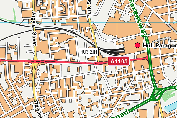HU3 2JH map - OS VectorMap District (Ordnance Survey) HU3 2JH map - OS VectorMap District (Ordnance Survey)
