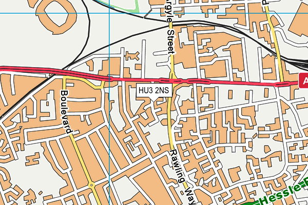 HU3 2NS map - OS VectorMap District (Ordnance Survey)