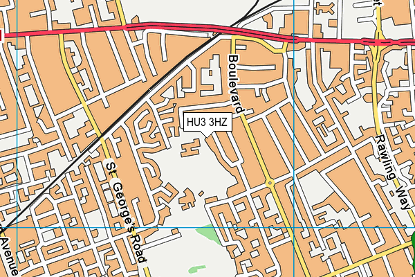 HU3 3HZ map - OS VectorMap District (Ordnance Survey) HU3 3HZ map - OS VectorMap District (Ordnance Survey)