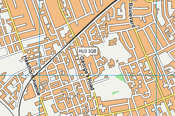 HU3 3QB map - OS VectorMap District (Ordnance Survey) HU3 3QB map - OS VectorMap District (Ordnance Survey)