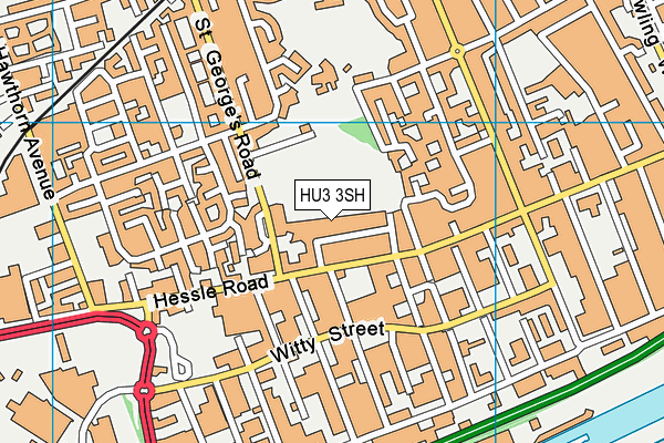 HU3 3SH map - OS VectorMap District (Ordnance Survey) HU3 3SH map - OS VectorMap District (Ordnance Survey)