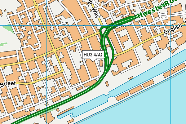 HU3 4AQ map - OS VectorMap District (Ordnance Survey)