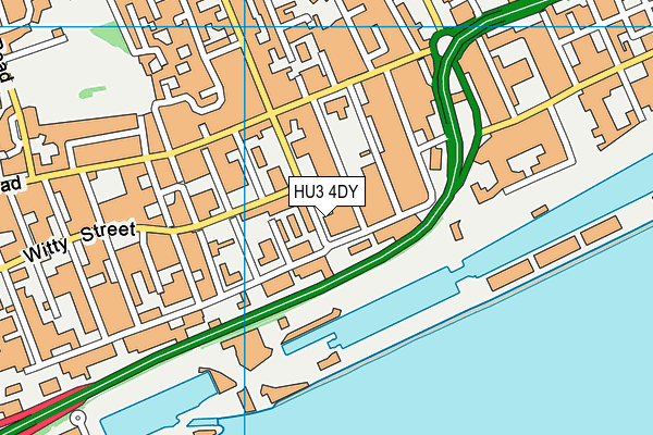 HU3 4DY map - OS VectorMap District (Ordnance Survey)