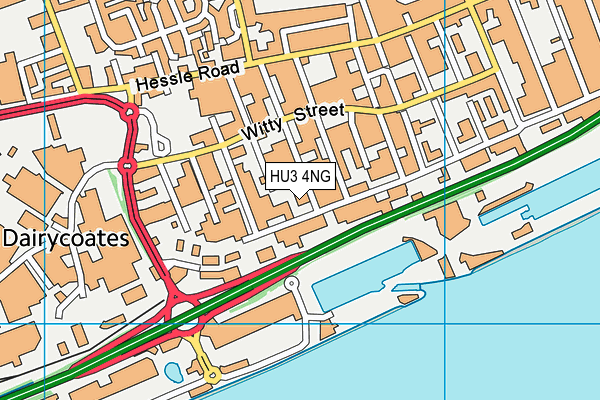 HU3 4NG map - OS VectorMap District (Ordnance Survey)
