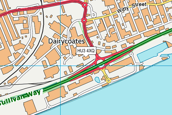 HU3 4XQ map - OS VectorMap District (Ordnance Survey)