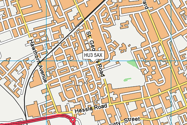 HU3 5AX map - OS VectorMap District (Ordnance Survey) HU3 5AX map - OS VectorMap District (Ordnance Survey)