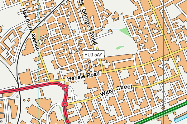 HU3 5AY map - OS VectorMap District (Ordnance Survey) HU3 5AY map - OS VectorMap District (Ordnance Survey)