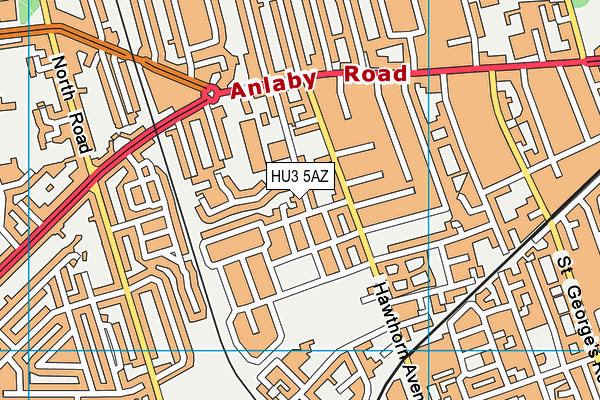HU3 5AZ map - OS VectorMap District (Ordnance Survey) HU3 5AZ map - OS VectorMap District (Ordnance Survey)