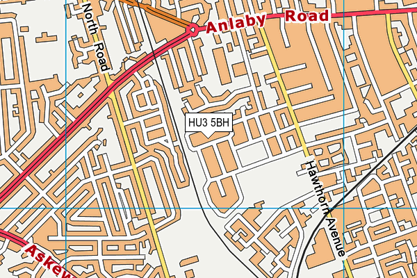 HU3 5BH map - OS VectorMap District (Ordnance Survey) HU3 5BH map - OS VectorMap District (Ordnance Survey)