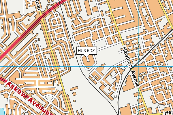 HU3 5DZ map - OS VectorMap District (Ordnance Survey) HU3 5DZ map - OS VectorMap District (Ordnance Survey)