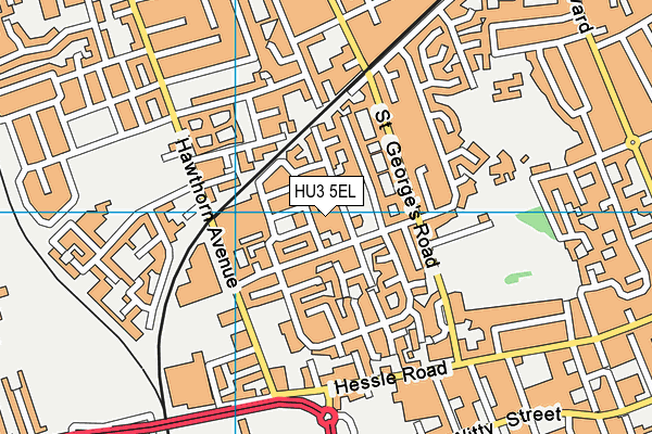 HU3 5EL map - OS VectorMap District (Ordnance Survey) HU3 5EL map - OS VectorMap District (Ordnance Survey)