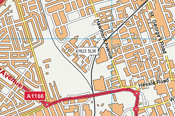 HU3 5LW map - OS VectorMap District (Ordnance Survey) HU3 5LW map - OS VectorMap District (Ordnance Survey)