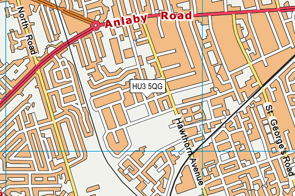 HU3 5QG map - OS VectorMap District (Ordnance Survey) HU3 5QG map - OS VectorMap District (Ordnance Survey)