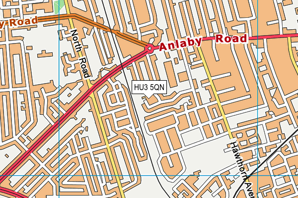 HU3 5QN map - OS VectorMap District (Ordnance Survey)