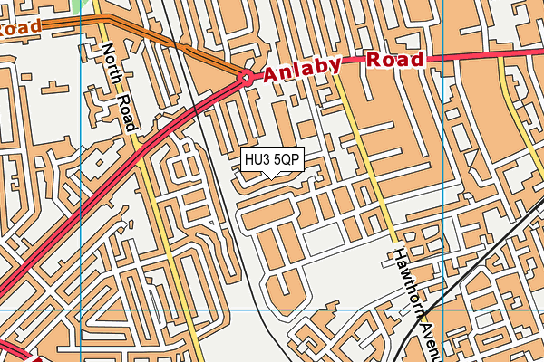 HU3 5QP map - OS VectorMap District (Ordnance Survey) HU3 5QP map - OS VectorMap District (Ordnance Survey)