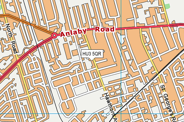 HU3 5QR map - OS VectorMap District (Ordnance Survey)