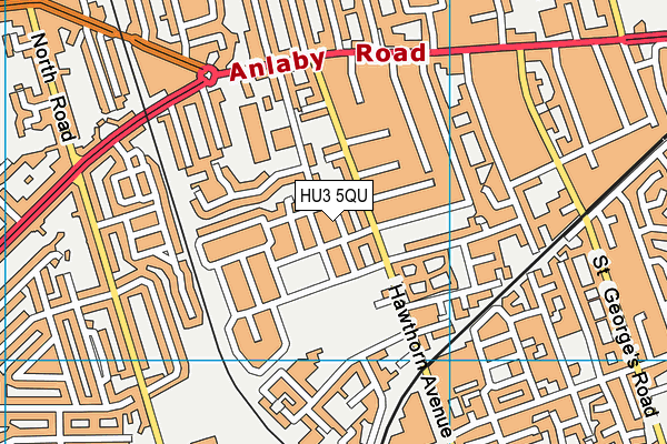 HU3 5QU map - OS VectorMap District (Ordnance Survey) HU3 5QU map - OS VectorMap District (Ordnance Survey)