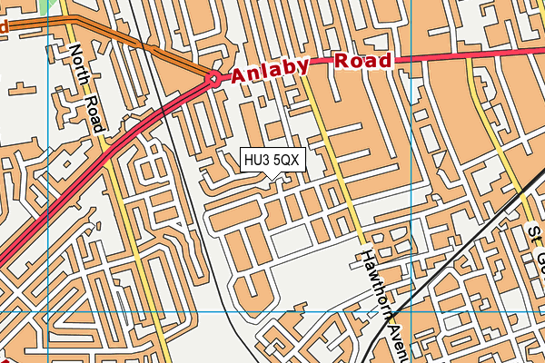 HU3 5QX map - OS VectorMap District (Ordnance Survey) HU3 5QX map - OS VectorMap District (Ordnance Survey)