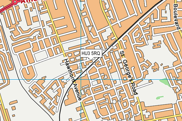 HU3 5RQ map - OS VectorMap District (Ordnance Survey) HU3 5RQ map - OS VectorMap District (Ordnance Survey)