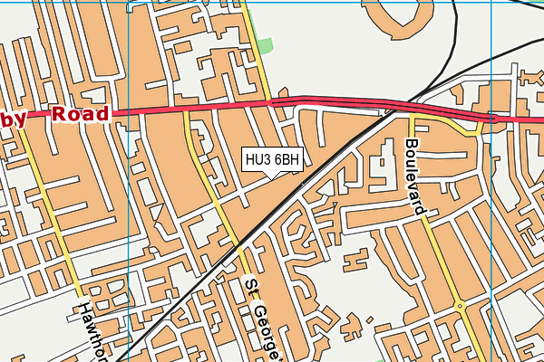 HU3 6BH map - OS VectorMap District (Ordnance Survey) HU3 6BH map - OS VectorMap District (Ordnance Survey)