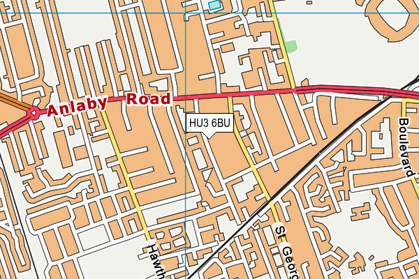 HU3 6BU map - OS VectorMap District (Ordnance Survey) HU3 6BU map - OS VectorMap District (Ordnance Survey)