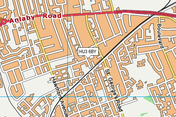 HU3 6BY map - OS VectorMap District (Ordnance Survey) HU3 6BY map - OS VectorMap District (Ordnance Survey)