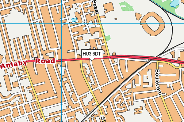 HU3 6DT map - OS VectorMap District (Ordnance Survey) HU3 6DT map - OS VectorMap District (Ordnance Survey)