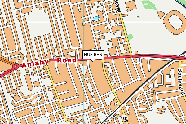 HU3 6EN map - OS VectorMap District (Ordnance Survey)
