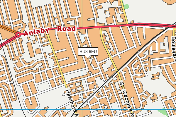 HU3 6EU map - OS VectorMap District (Ordnance Survey) HU3 6EU map - OS VectorMap District (Ordnance Survey)