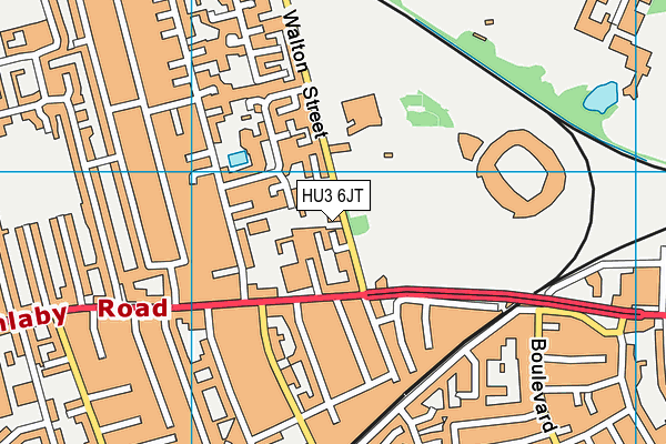 HU3 6JT map - OS VectorMap District (Ordnance Survey)