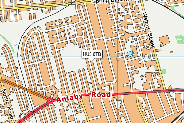 HU3 6TB map - OS VectorMap District (Ordnance Survey)
