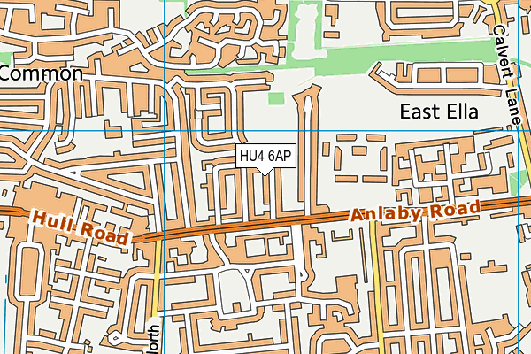 HU4 6AP map - OS VectorMap District (Ordnance Survey) HU4 6AP map - OS VectorMap District (Ordnance Survey)